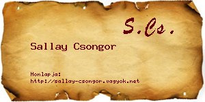 Sallay Csongor névjegykártya