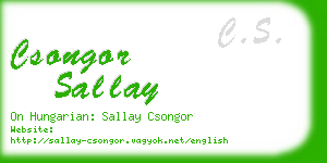 csongor sallay business card